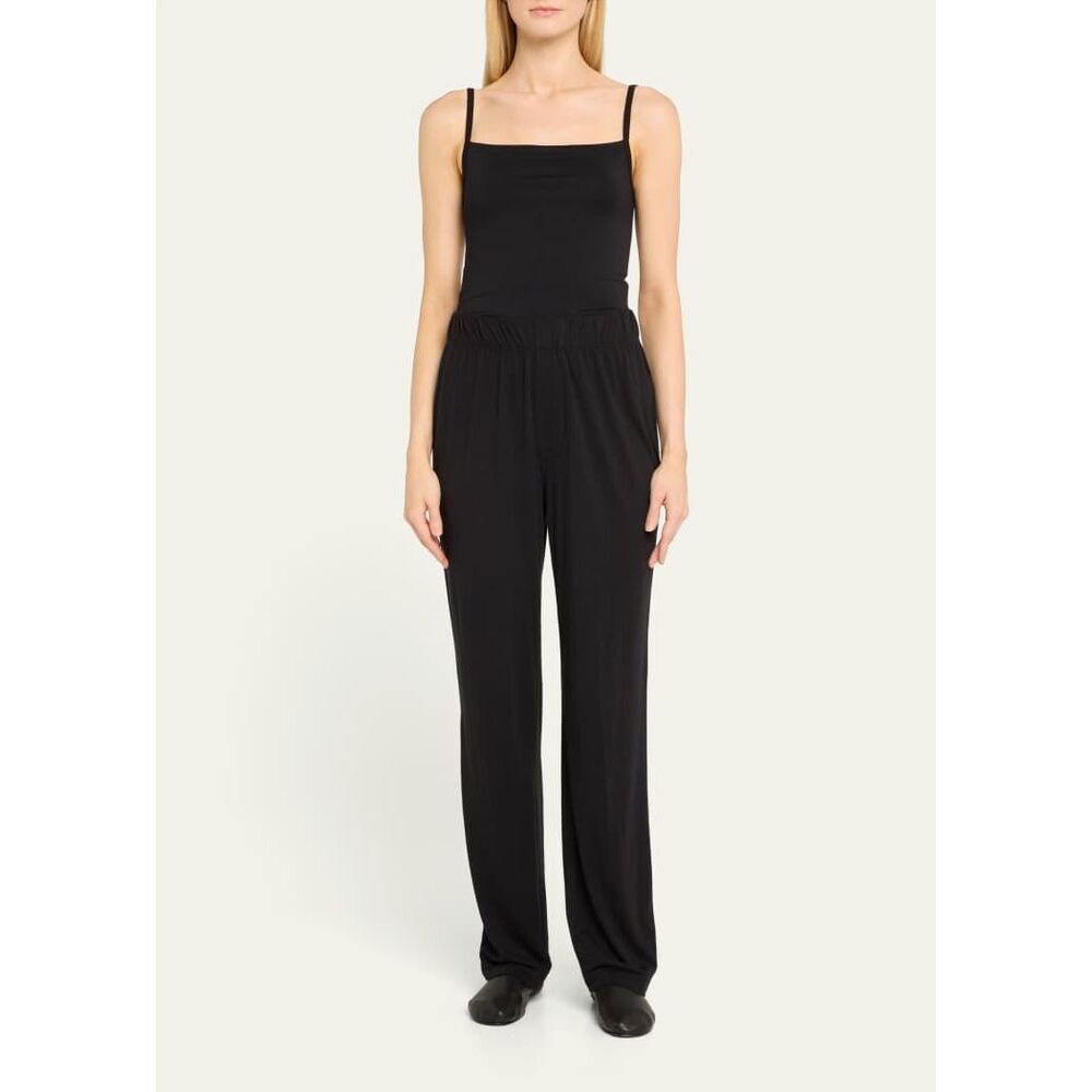 ÉTERNE Black Waffle Knit Lounge Pants – Size Small